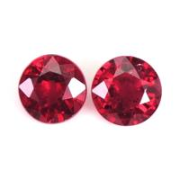 0.57 Ct.Tw.Total Carat Weight Ruby Pair from Mozambique Video