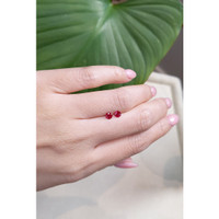 0.57&nbsp;Ct.Tw.Total Carat Weight Ruby Pair from Mozambique Life Style