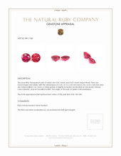 0.79 Ct.Tw.Total Carat Weight Ruby Pair from Mozambique Appraisal
