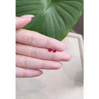 0.76 Ct.Tw.Total Carat Weight Ruby Pair from Mozambique Life Style