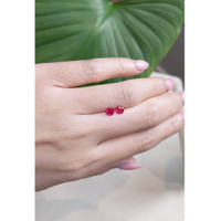 0.76 Ct.Tw.Total Carat Weight Ruby Pair from Mozambique Life Style