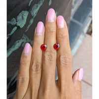 2.97 Ct.Tw.Total Carat Weight Ruby Pair from Mozambique Life Style