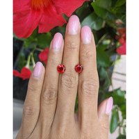 2.97 Ct.Tw.Total Carat Weight Ruby Pair from Mozambique Life Style