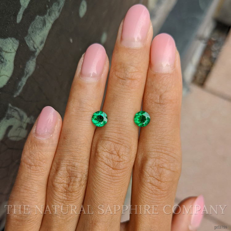 1.21 Ct.Tw. Emerald Pair from Zambia