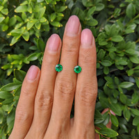 1.21&nbsp;Ct.Tw.Total Carat Weight Emerald Pair from Zambia Life Style