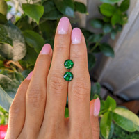 2.78&nbsp;Ct.Tw.Total Carat Weight Emerald Pair from Zambia Life Style