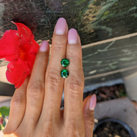 2.78 Ct.Tw.Total Carat Weight Emerald Pair from Zambia Life Style