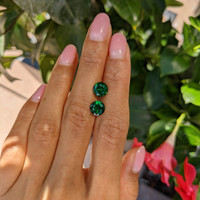 2.78 Ct.Tw.Total Carat Weight Emerald Pair from Zambia Life Style