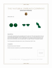 1.93 Ct.Tw.Total Carat Weight Emerald Pair from Zambia Appraisal