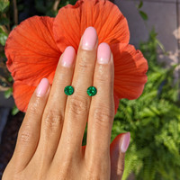 1.93 Ct.Tw.Total Carat Weight Emerald Pair from Zambia Life Style