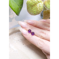 2.84 Ct.Tw.Total Carat Weight Cabochon Amethyst Pair from Brazil Life Style