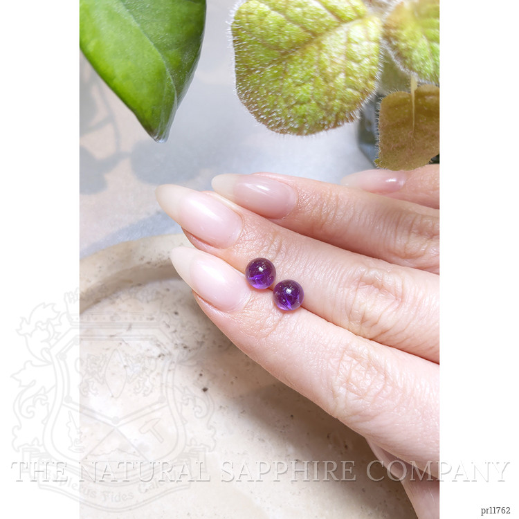 2.84 Ct.Tw. Cabochon Amethyst Pair from Brazil