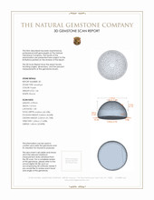 2.84 Ct.Tw.Total Carat Weight Cabochon Amethyst Pair from Brazil 3 D Scan Report