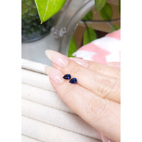 1.10&nbsp;Ct.Tw.Total Carat Weight Blue Sapphire Pair from Ceylon (Sri Lanka) Life Style