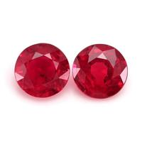0.58 Ct.Tw.Total Carat Weight Ruby Pair from Mozambique Video