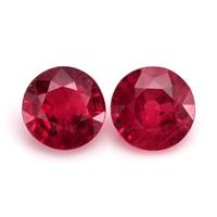 0.68 Ct.Tw.Total Carat Weight Ruby Pair from Mozambique Video