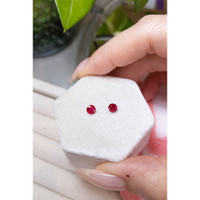 0.67 Ct.Tw.Total Carat Weight Ruby Pair from Mozambique Life Style