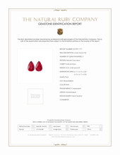 0.98 Ct.Tw.Total Carat Weight Ruby Pair from Mozambique Scan Report