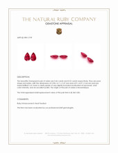 0.98 Ct.Tw.Total Carat Weight Ruby Pair from Mozambique Appraisal