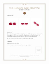1.11 Ct.Tw.Total Carat Weight Ruby Pair from Mozambique Appraisal