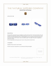 1.21 Ct.Tw.Total Carat Weight Blue Sapphire Pair from Ceylon (Sri Lanka) Appraisal
