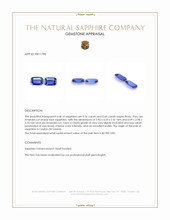 1.16 Ct.Tw.Total Carat Weight Blue Sapphire Pair from Ceylon (Sri Lanka) Appraisal