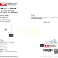 1.86 Ct.Tw.Total Carat Weight Emerald Pair from Colombia Scan Report