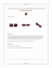 5.55 Ct.Tw.Total Carat Weight Purplish Pink Garnet Pair from Tanzania Appraisal