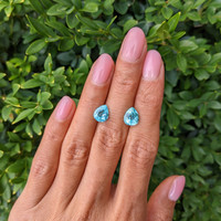 3.58 Ct.Tw.Total Carat Weight Paraiba Tourmaline Pair from Mozambique Life Style