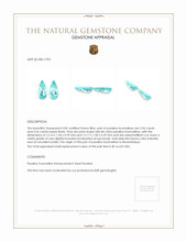 6.22 Ct.Tw.Total Carat Weight Paraiba Tourmaline Pair from Mozambique Appraisal