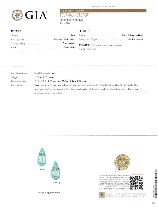 6.22 Ct.Tw. Paraiba Tourmaline Pair from Mozambique