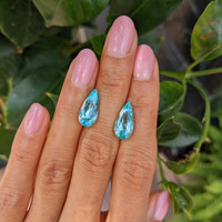 6.22 Ct.Tw.Total Carat Weight Paraiba Tourmaline Pair from Mozambique Life Style
