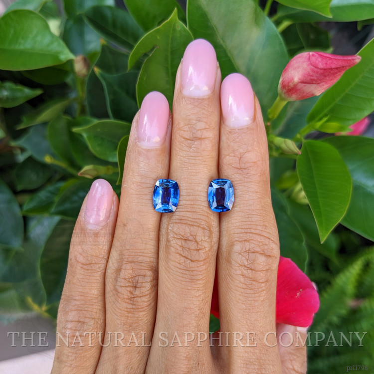4.62 Ct.Tw. Blue Sapphire Pair from Ceylon (Sri Lanka)