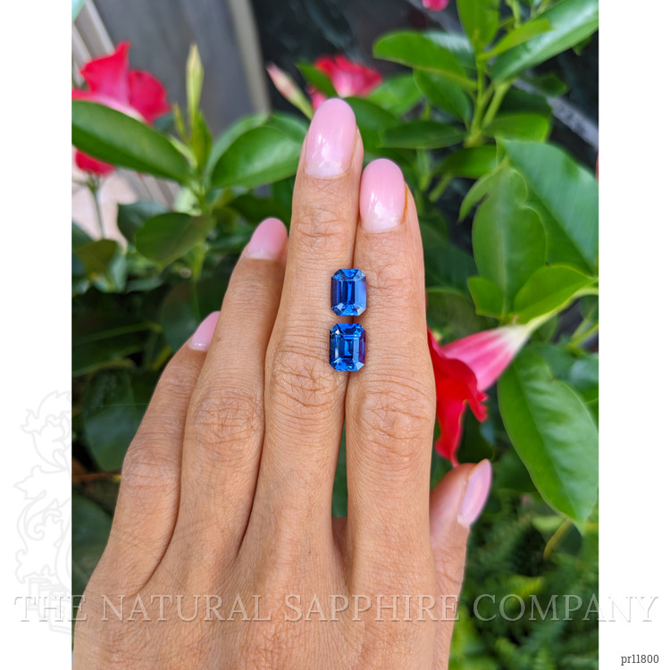 6.27 Ct.Tw. Blue Sapphire Pair from Ceylon (Sri Lanka)