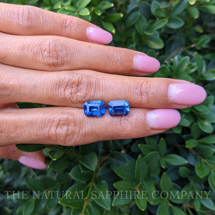 6.27 Ct.Tw. Blue Sapphire Pair from Ceylon (Sri Lanka)