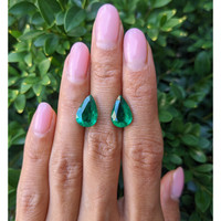 6.77&nbsp;Ct.Tw.Total Carat Weight Emerald Pair from Zambia Life Style