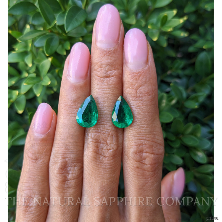6.77 Ct.Tw. Emerald Pair from Zambia