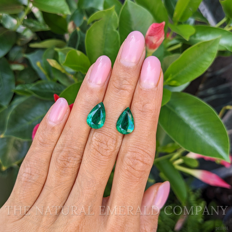 6.77 Ct.Tw. Emerald Pair from Zambia