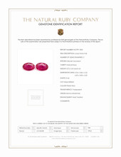 0.86 Ct.Tw.Total Carat Weight Pinkish Red Ruby Pair from Burma (Myanmar) Scan Report