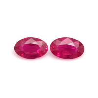 0.86&nbsp;Ct.Tw.Total Carat Weight Ruby Pair from Burma (Myanmar) Video