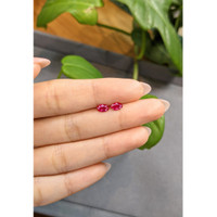 0.86&nbsp;Ct.Tw.Total Carat Weight Ruby Pair from Burma (Myanmar) Life Style