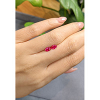 0.86&nbsp;Ct.Tw.Total Carat Weight Ruby Pair from Burma (Myanmar) Life Style
