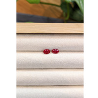 1.26&nbsp;Ct.Tw.Total Carat Weight Ruby Pair from Burma (Myanmar) Life Style