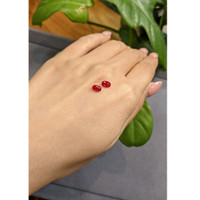 1.26&nbsp;Ct.Tw.Total Carat Weight Ruby Pair from Burma (Myanmar) Life Style