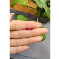 1.00&nbsp;Ct.Tw.Total Carat Weight Ruby Pair from Burma (Myanmar) Life Style