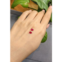 0.91&nbsp;Ct.Tw.Total Carat Weight Ruby Pair from Burma (Myanmar) Life Style
