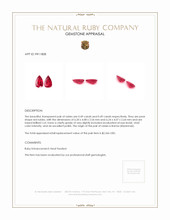 0.98 Ct.Tw.Total Carat Weight Ruby Pair from Burma (Myanmar) Appraisal