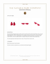 0.98 Ct.Tw.Total Carat Weight Ruby Pair from Burma (Myanmar) Appraisal