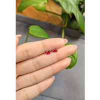 0.89&nbsp;Ct.Tw.Total Carat Weight Ruby Pair from Burma (Myanmar) Life Style