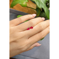 0.89&nbsp;Ct.Tw.Total Carat Weight Ruby Pair from Burma (Myanmar) Life Style